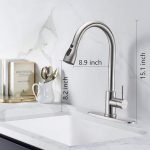 Single Handle Pull Down Kitchen Faucet, Stainless Steel Pull Out Kitchen Sink Faucet