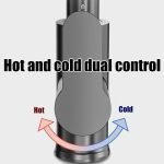 Single Handle Kitchen Sink Faucet, 360° Rotating Hot and Cold Water Kitchen Faucet, Lift Foldable Brass Basin Faucet, Silver, with Water Pipe 60cm